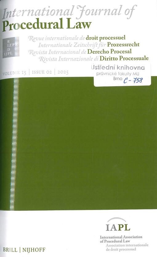 International Journal of Procedural Law
