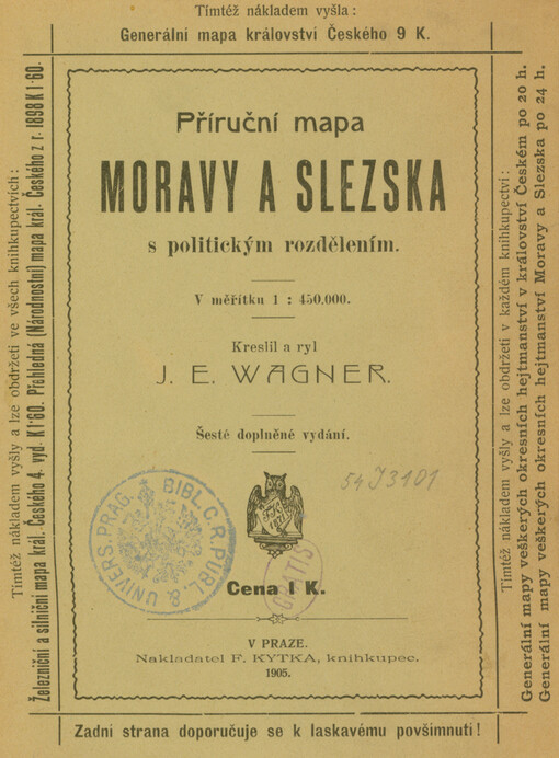 Příruční mapa Markrabství moravského a Vévodství slezského