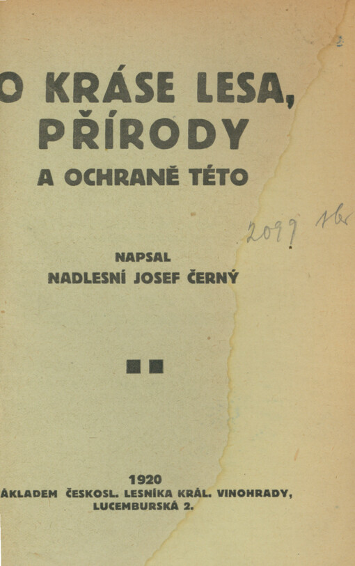 O kráse lesa, přírody a ochrany této