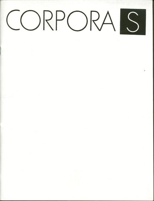 Corpora S : Unie výtvarných umělců : Galerie bratří Čapků, Praha, leden - únor 1993