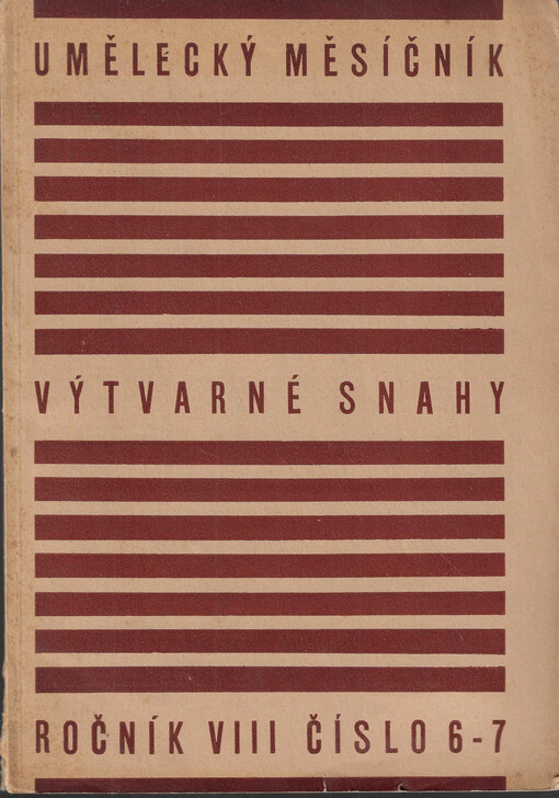 Výtvarné snahy : umělecký měsíčník věnovaný výtvarné práci, kreslení a odbornému školství