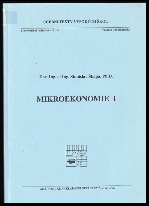 Mikroekonomie I