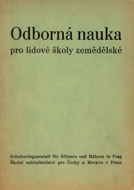 Odborná nauka pro lidové školy zemědělské