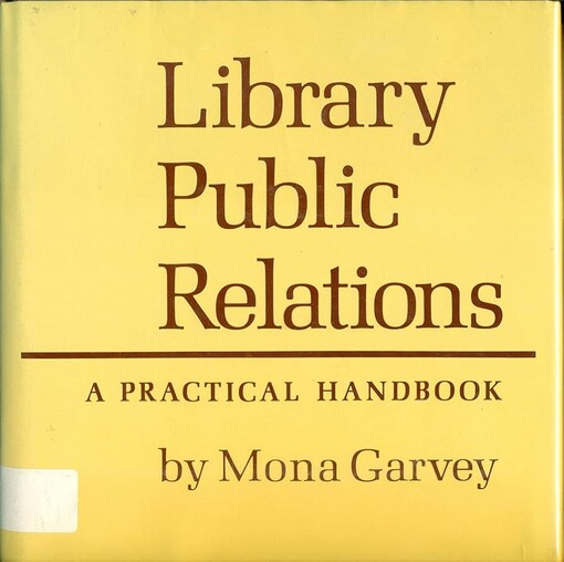 Library public relations :a practical handbook