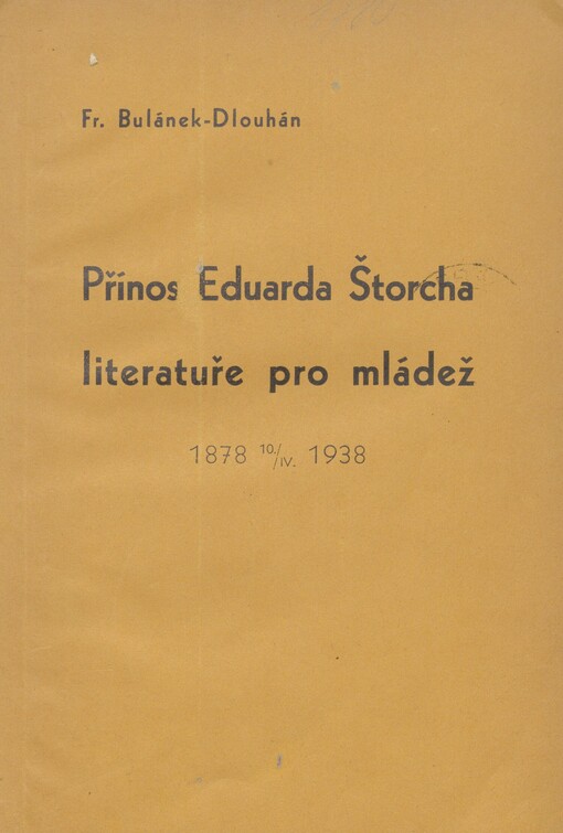 Přínos Eduarda Štorcha literatuře pro mládež