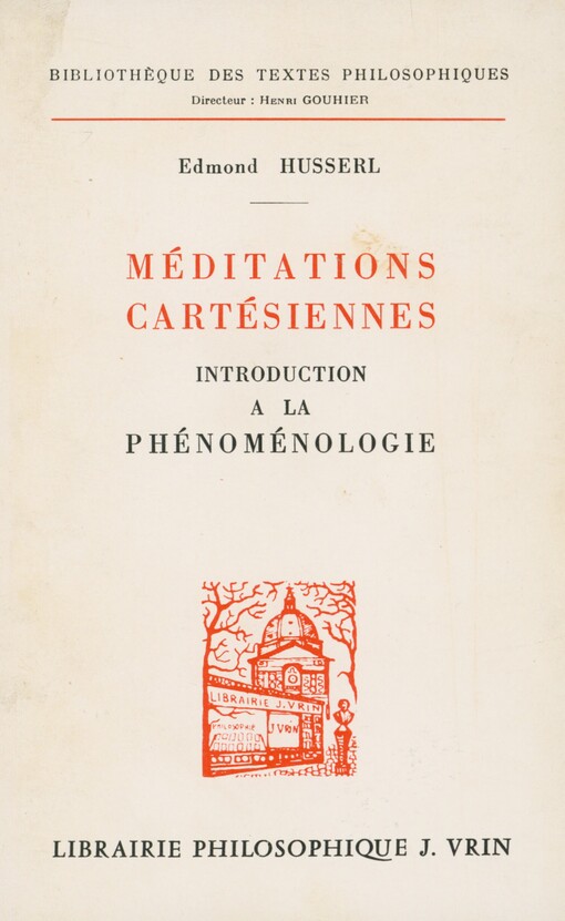 Méditations cartésiennes: introduction a la phénoménologie