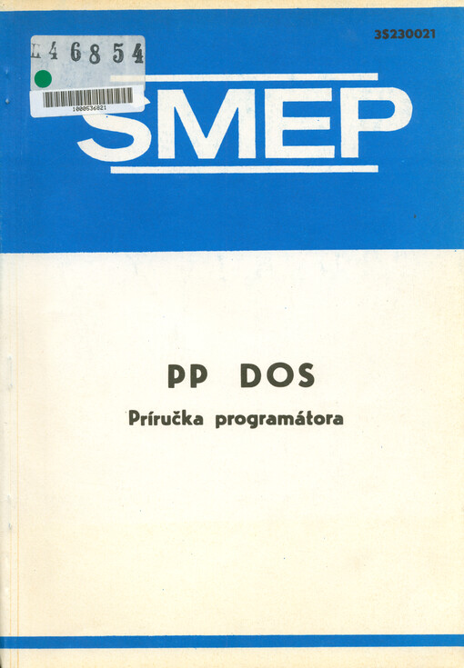 Operačný systém PP DOS : príručka programátora