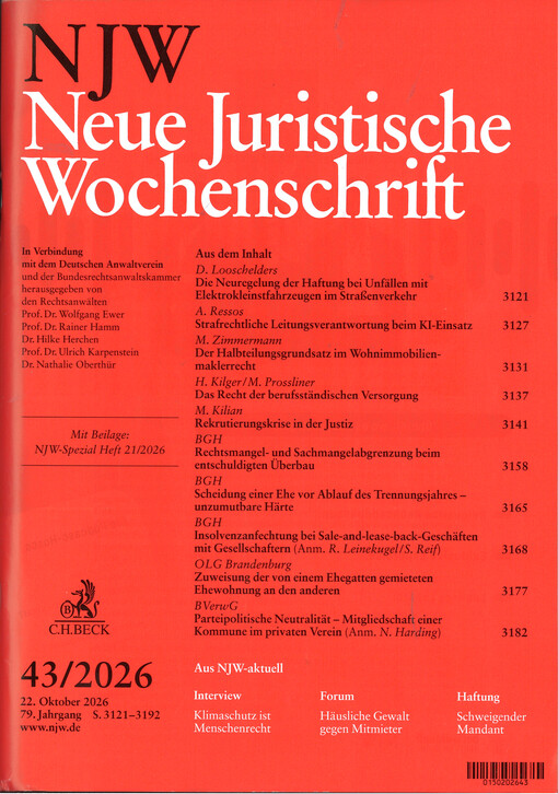 Neue juristische Wochenschrift