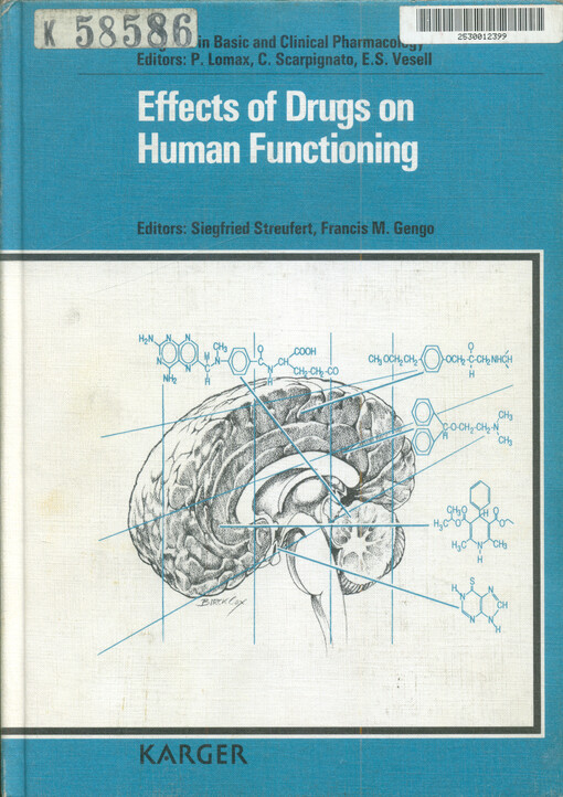 Progress in basic and clinical pharmacology. Vol. 9, Effects of drugs on human functioning