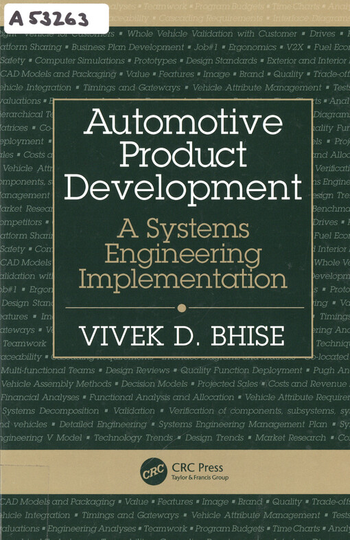Automotive product development : a systems engineering implementation