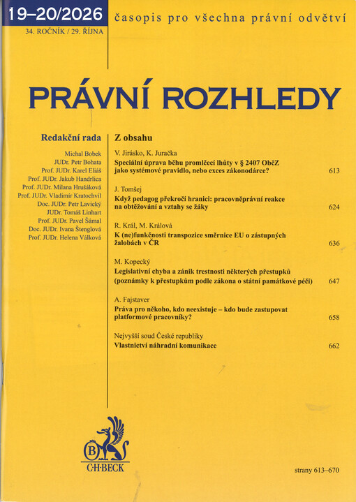 Právní rozhledy : časopis pro všechna právní odvětví