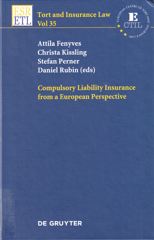Compulsory liability insurance from a European perspective
