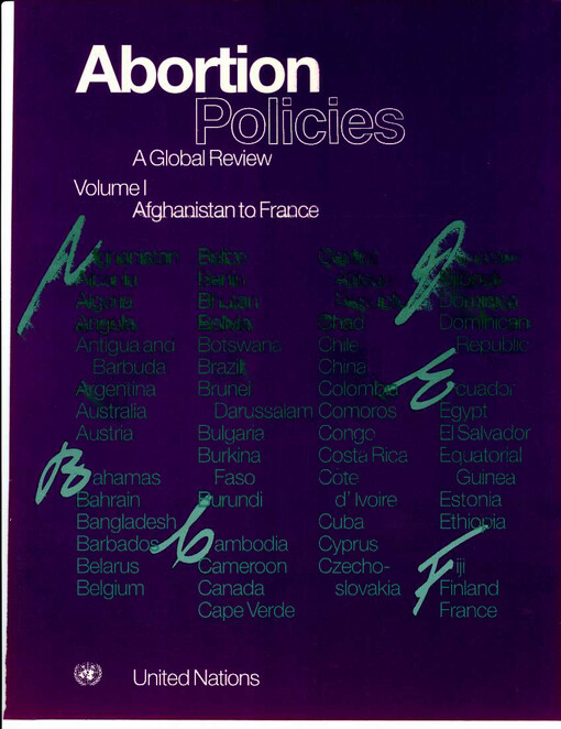 Abortion policies :a global review