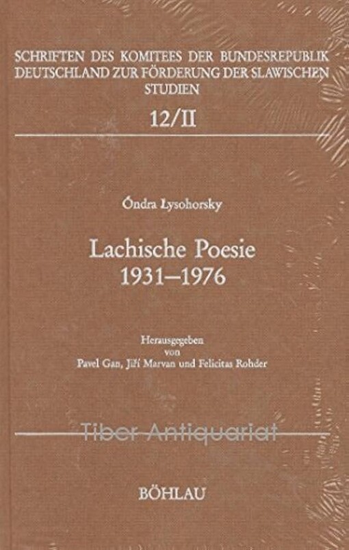 Lachische Poesie 1931-1976 :in deutschen Übersetzungen und Nachdichtungen