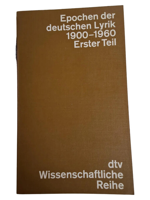 Epochen der deutschen Lyrik in 10 Bänden.
