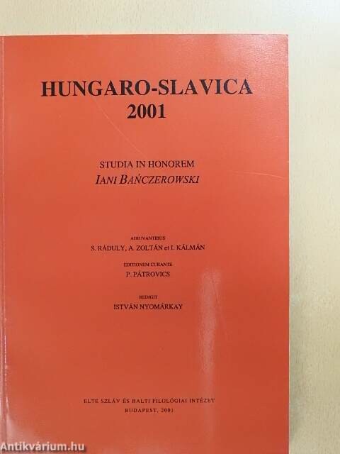Hungaro-slavica 1988 :10. Internationaler Slavistenkongress