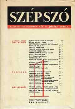 Szép szó :Jözsef Attila - emlékszám, 1938