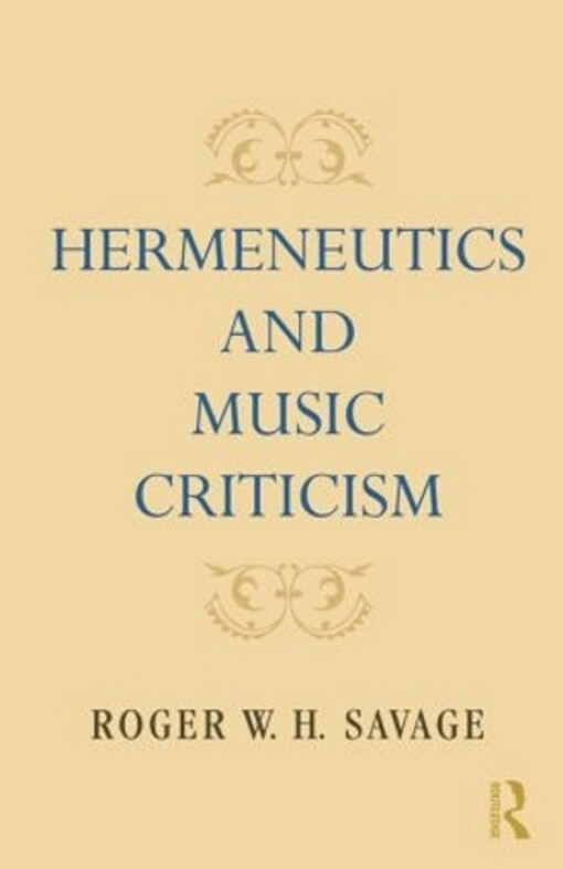 Hermeneutics and music criticism