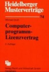 Heidelberger Musterverträge, H.74, Computerprogramm-Lizenzvertrag