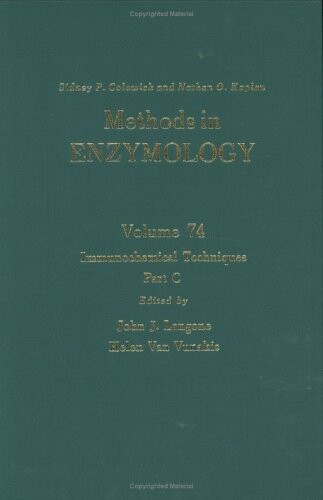 Immunochemical Techniques, Part C, Volume 74: Volume 74: Immunochemical Techniques Part C (Methods in Enzymology)