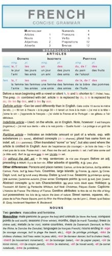 French : concise grammar