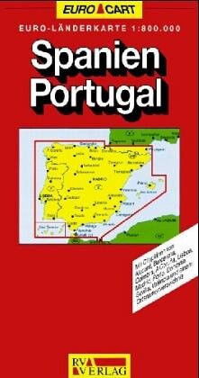 Grosse Landerkarte 1:800.000: Mit Stadtplanen von Alicante, Barcelona, Cordoba, Granada, Lissabon, Madrid, Malaga, Palma de Mallorca, Sevilla, ... : mit 40 Seiten Reisefuhrer (German Edition)