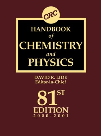 CRC Handbook of Chemistry and Physics : ready-reference book of chemical and physical data. 2000-2001