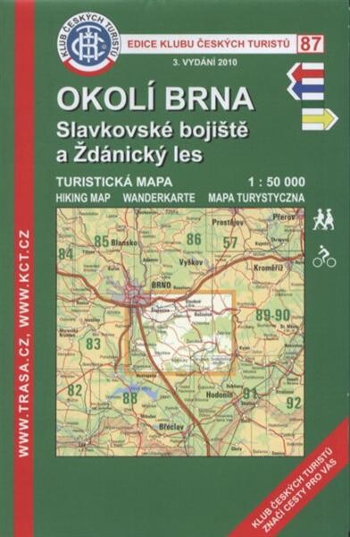 Okolí BrnaSlavkovské bojiště a Ždánický les : turistická mapa 1:50 000