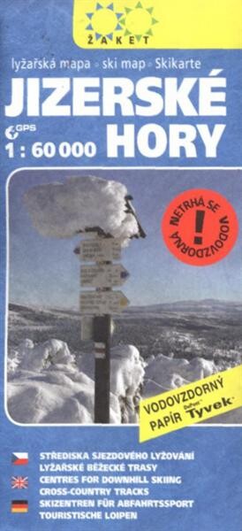 Jizerské hory lyžařská mapa 1:60 000