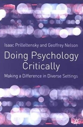 Doing Psychology Critically: Making a Difference in Diverse Settings