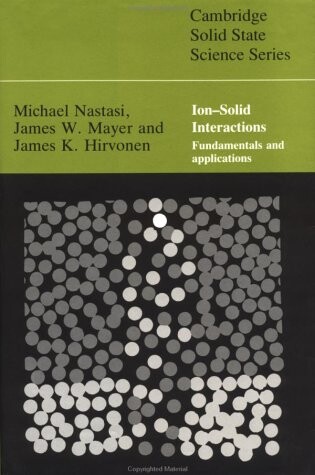 Ion-solid interactions :fundamentals and applications