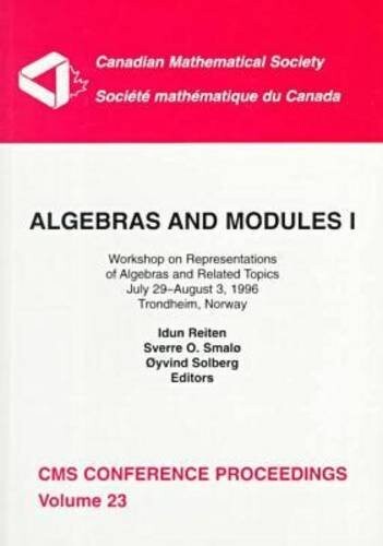 Algebras and Modules I : workshop on representations of algebras and related topics, July 29 August 3, 1996, Trondheim, Norway