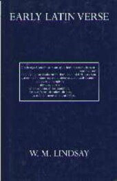 Early Latin Verse (Oxford University Press Academic Monograph Reprints)