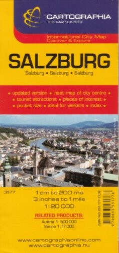 Salzburg Map by Cartographia (Cartographia City Plans) (English, French and German Edition)