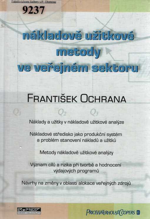 Nákladově užitkové metody ve veřejném sektoru