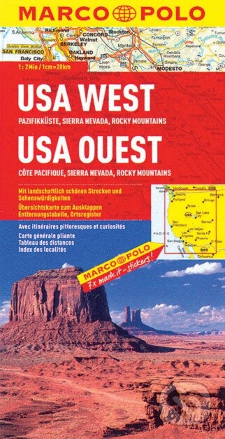 USA West Pacific Coast, Sierra Nevada, Rocky Mountains = USA West : Pazifikküste, Sierra Nevada, Rocky Mountains = USA Ouest : Côte Pacifique, Sierra Nevada, Rocky Mountains