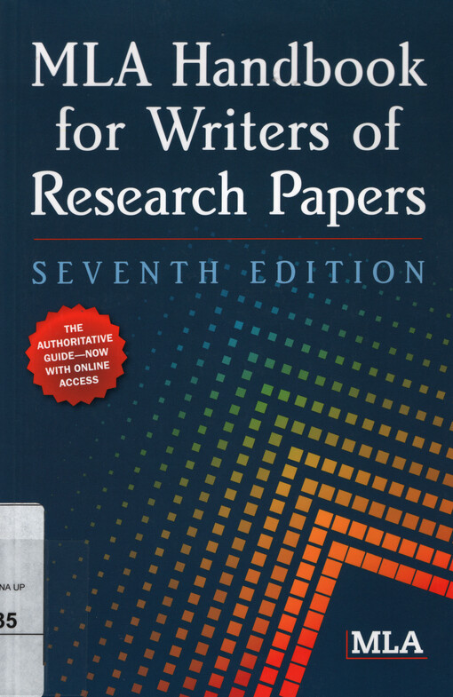 MLA handbook for writers of research papers