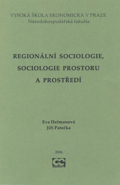 Regionální sociologie, sociologie prostoru a prostředí