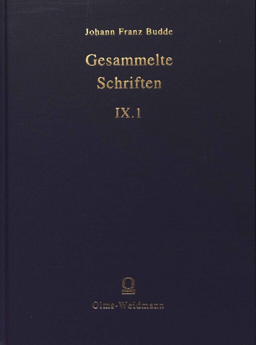 Gesammelte Schriften.Bd. 9Theses theologicae de atheismo et svperstitione variis observationibvs illvstratae et in vsvm recitationvm academicarvm editae 
