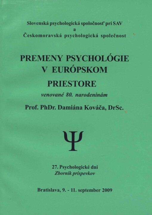 Premeny psychológie v európskom priestore