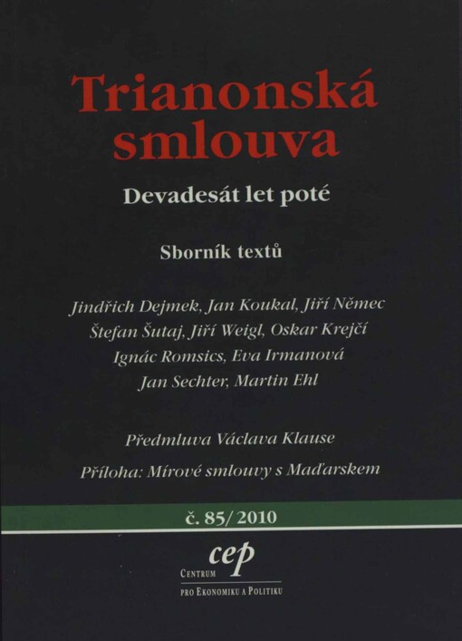 Trianonská smlouva: devadesát let poté : sborník textů