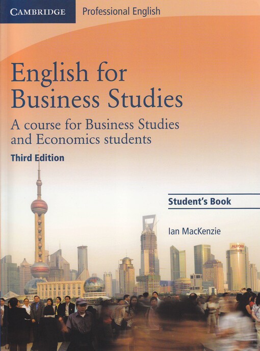 English for Business Studies 3rd Edition Student´s Book - Mackenzie, Ian