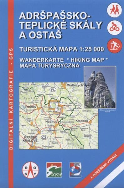 Adršpašsko-teplické skály a Ostašturistická mapa