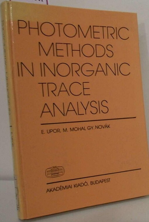 Photometric methods in inorganic trace analysis