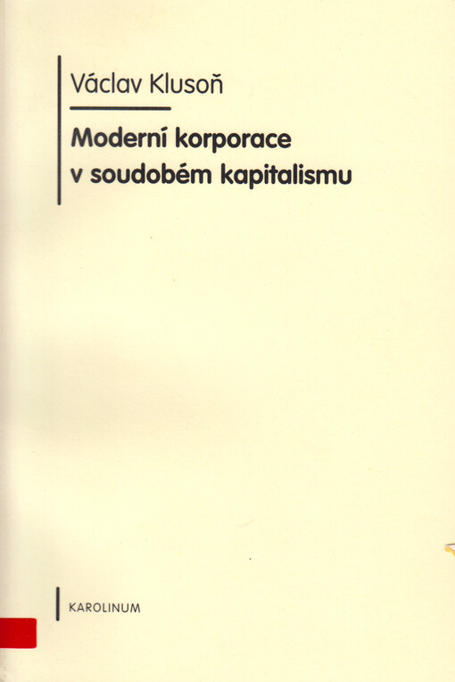 Moderní korporace v soudobém kapitalismu