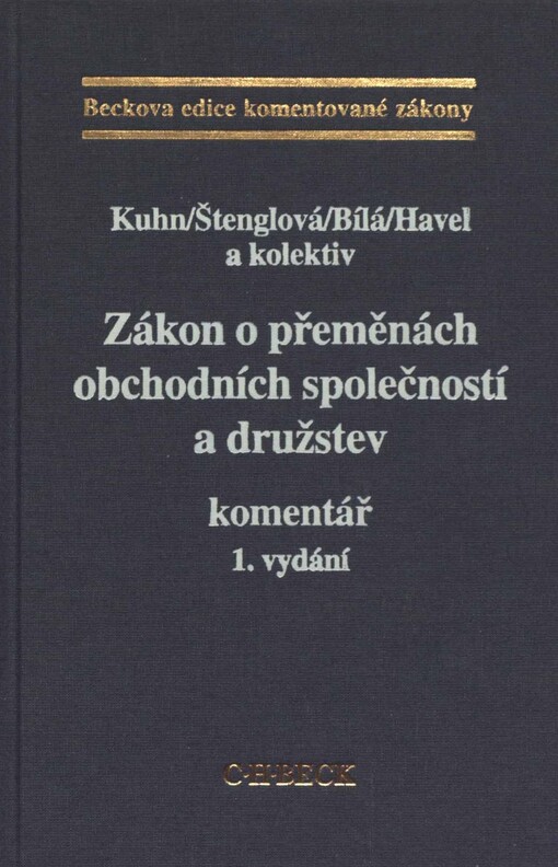 Zákon o přeměnách obchodních společností a družstev: komentář