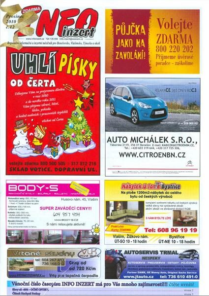 Info inzert : regionální informační a inzertní měsíčník pro Benešovsko, Vlašimsko, Týnecko a okolí