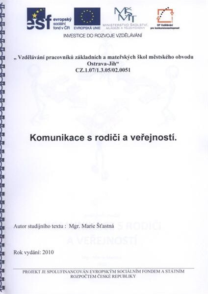 Komunikace s rodiči a veřejností : vzdělávací modul