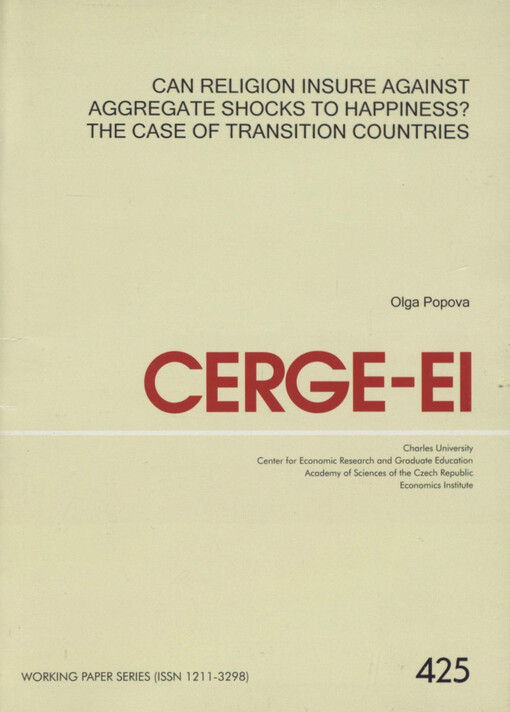 Can religion insure against aggregate shocks to happiness? :the case of transition countries
