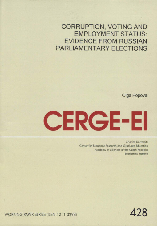 Corruption, voting and employment status: evidence from Russian parliamentary elections